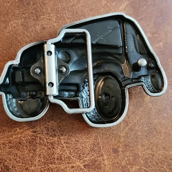 Silver Jeep Belt Buckle, New - Picture 2 of 4